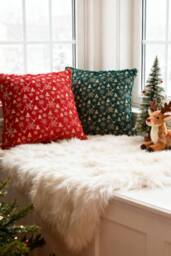Living and Home Christmas Themed Plush Throw Pillows - Size: 45 cm x 45 cm - thumbnail 4