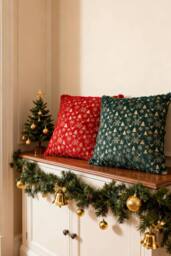 Living and Home Christmas Themed Plush Throw Pillows - Size: 45 cm x 45 cm - thumbnail 3