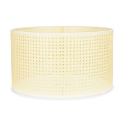 ValueLights Reni Natural Wicker with White Trim Easy Fit Drum Ceiling Lamp Shade - Size: Medium - thumbnail 7