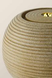 ValueLights Solar Powered Round Ribbed Outdoor Garden Water Fountain Feature in Natural - thumbnail 4
