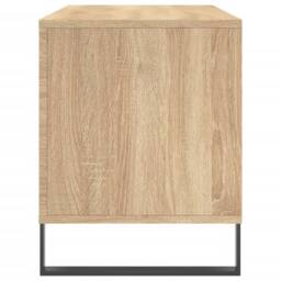 Berkfield Home Record Cabinet Sonoma Oak 100x38x48 cm Engineered Wood in Light Tan - Size: 100 x 38 x 48 cm - thumbnail 5
