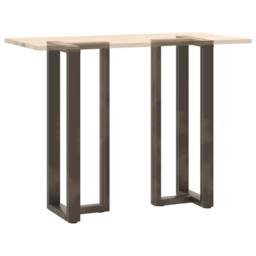 Berkfield Home Modern Bar Table Legs T-Shaped¬†2 pcs Natural Steel 50x35x(110-11 in Dark Grey - thumbnail 8