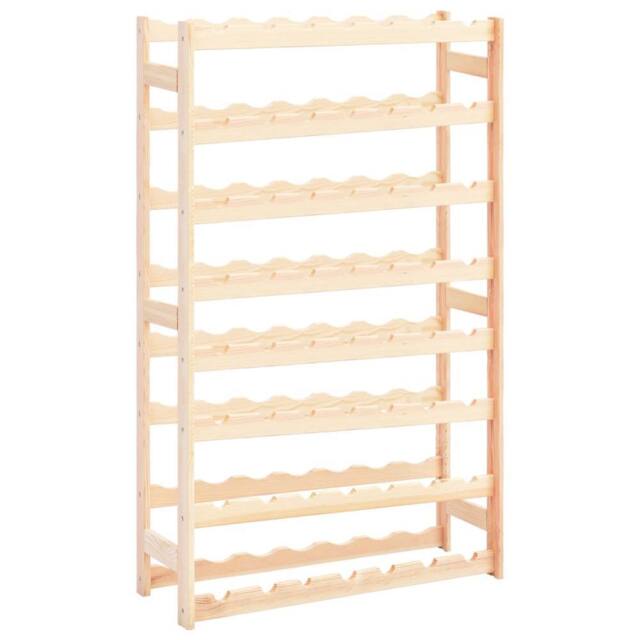 Berkfield Home Wine Rack for 56 Bottles Pinewood in Beige - image 1