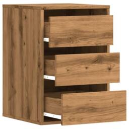 Berkfield Home Corner Chest of Drawers Artisian Oak 40x41x58 cm Engineered Wood in Brown - Size: 40 x 41 x 58 cm - thumbnail 5