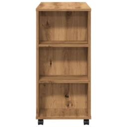 Berkfield Home Rolling Cabinet Artisan Oak 60x35x75 cm Engineered Wood in Brown - Size: 60 x 35 x 75 cm - thumbnail 6