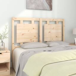 Berkfield Home Beautiful Bed Headboard 125.5x4x100 cm Solid Pine Wood in Natural - thumbnail 2