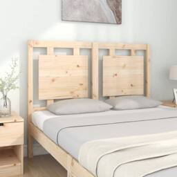 Berkfield Home Beautiful Bed Headboard 125.5x4x100 cm Solid Pine Wood in Natural