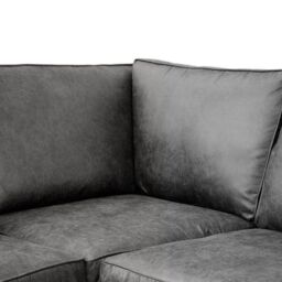 Snugg Furniture UK Limited Oakland L Shaped 4 Seater Suede Leather Corner Sofa in Black - thumbnail 2