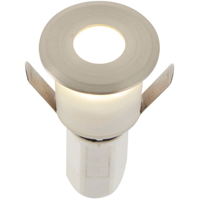 Loops Recessed Decking IP67 Guide Light - 1.2W Cool White LED - Satin Nickel Plate in Metallics - image 1