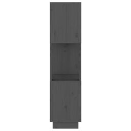 Berkfield Home Book Cabinet/Room Divider Grey 51x25x101 cm Solid Wood Pine - Size: 51 x 25 x 101 cm - thumbnail 6