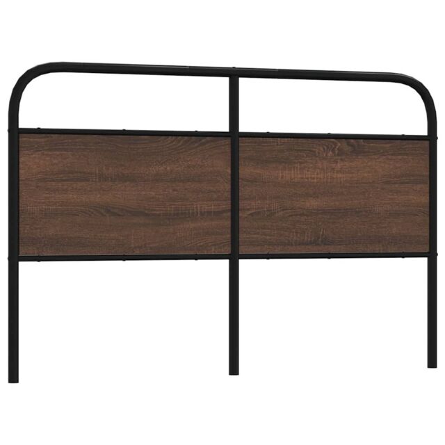 Berkfield Home Headboard Brown Oak 150 cm Steel & Engineered Wood - image 1