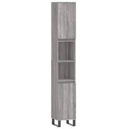 Berkfield Home 3 Piece Bathroom Cabinet Set Grey Sonoma Engineered Wood - thumbnail 9