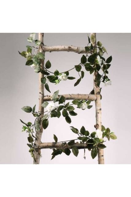 KDMD White Rose Rattan Artificial Flowers - image 1