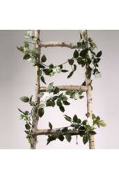 KDMD White Rose Rattan Artificial Flowers - thumbnail 1