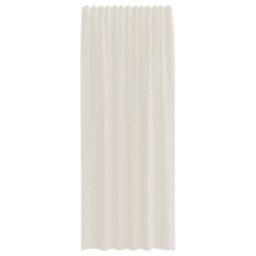 Berkfield Home Voile Curtains with Rod Pockets 2 pcs Cream - thumbnail 4