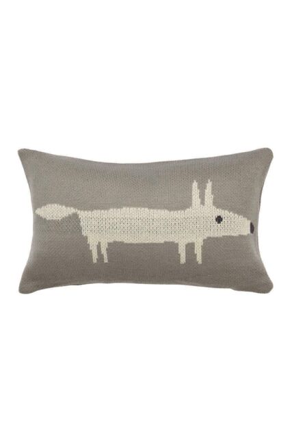Scion 'Mr Fox' Cushion in Silver - Size: 50 cm x 30 cm - image 1