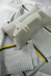 Scion 'Mr Fox' Cushion in Silver - Size: 50 cm x 30 cm - thumbnail 2