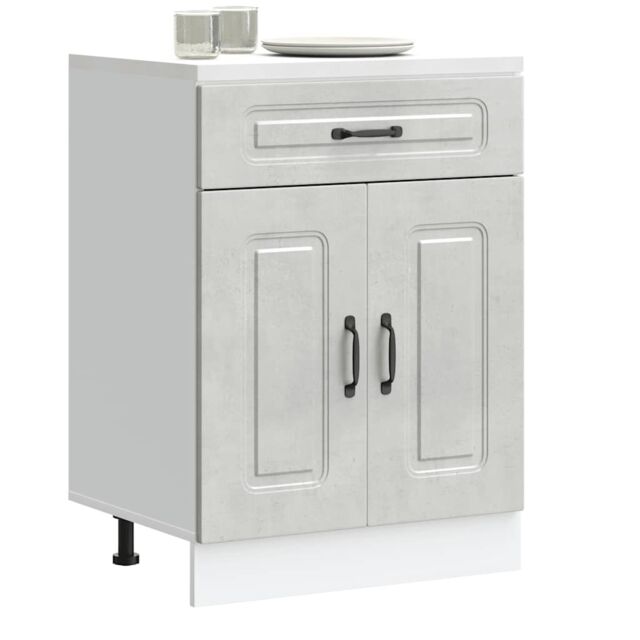 Berkfield Home Kitchen Base Cabinet Kalmar Concrete Grey Engineered Wood - image 1