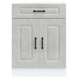 Berkfield Home Kitchen Base Cabinet Kalmar Concrete Grey Engineered Wood - thumbnail 4