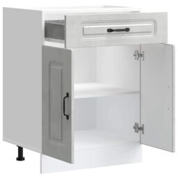 Berkfield Home Kitchen Base Cabinet Kalmar Concrete Grey Engineered Wood - thumbnail 5