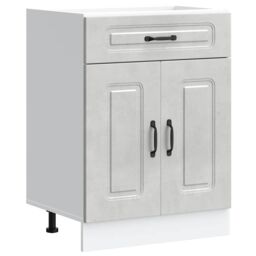Berkfield Home Kitchen Base Cabinet Kalmar Concrete Grey Engineered Wood - thumbnail 2