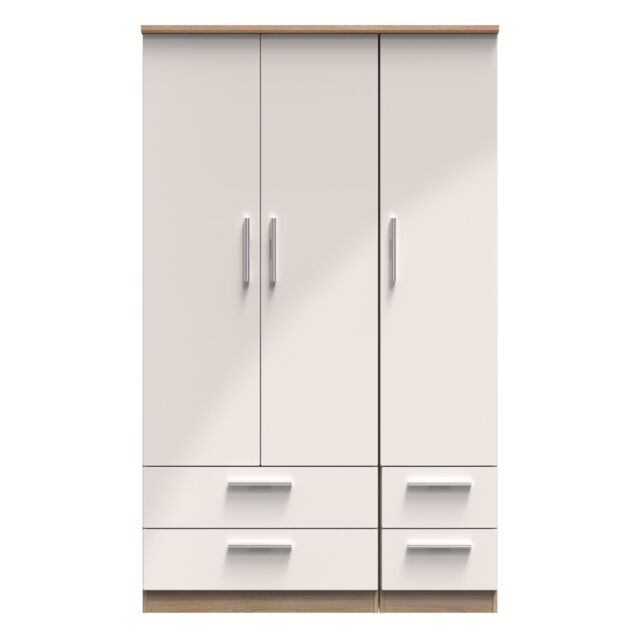 Ready Assembled 2 U Windsor Triple 2 Drawer + Drawer Wardrobe (Ready Assembled) in Beige - image 1