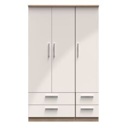 Ready Assembled 2 U Windsor Triple 2 Drawer + Drawer Wardrobe (Ready Assembled) in Beige - thumbnail 1