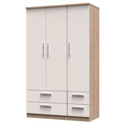 Ready Assembled 2 U Windsor Triple 2 Drawer + Drawer Wardrobe (Ready Assembled) in Beige - thumbnail 3