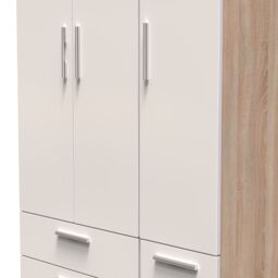Ready Assembled 2 U Windsor Triple 2 Drawer + Drawer Wardrobe (Ready Assembled) in Beige - thumbnail 4
