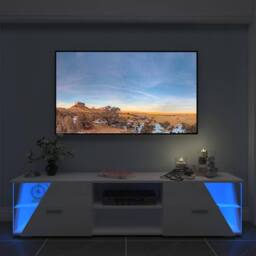 Dprodo 150cm High Gloss TV Unit Cabinet TV Stand in White - Size: 1 Pack - thumbnail 4