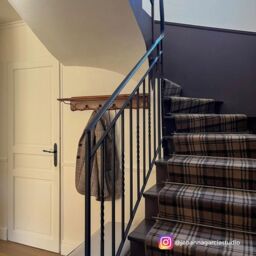 runrug Stair Runner Carpet for Staircases - Soft & Comfy, 9mm - 'Tartan' in Brown - Size: 70 cm x 690 cm - thumbnail 4