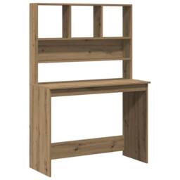 Berkfield Home Decorative Desk with Shelves Artisan Oak 102x45x148 cm Engineered Wood in Brown - Size: 102 x 45 x 148 cm - thumbnail 3