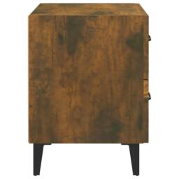 Berkfield Home Bedside Cabinets 2 pcs Smoked Oak 40x35x47.5 cm in Brown - thumbnail 7