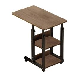 FORGEVIO Side Table End Desk Adjustable Laptop Stand Sofa Breakfast Tray in Brown - thumbnail 5