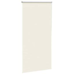 Berkfield Home Roller Blind Blackout Coffee 125x230 cm Fabric Width 121.6 cm Pol… in Off-White
