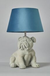 BHS Lighting Boris Bulldog Table Lamp in Teal - thumbnail 2