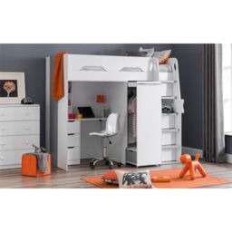 Ashfield White Space Saver Highsleeper Cabin Bed - Size: Single - thumbnail 1