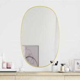 Berkfield Home Wall Mirror Gold 70x45 cm - thumbnail 2