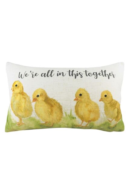 Evans Lichfield In This Together Hand-Painted Watercolour Printed Cushion - Size: 30 cm x 50 cm - image 1