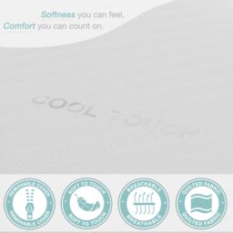 "Rest Relax Kids Memory Foam Mattress, Visco Therapy Kids Comfort, Pressure Relief, Medium-Firm, 16cm / 6"" Deep in White - Size: Super King" - thumbnail 4