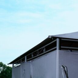 Charles Bentley 3m x 4m Steel Art Large Gazebo With Side Curtains Grey - thumbnail 5