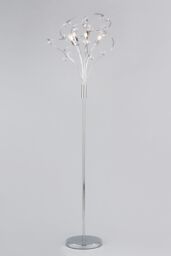 BHS Lighting Lila Floor Lamp in Metallic Silver - thumbnail 1