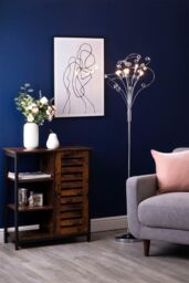 BHS Lighting Lila Floor Lamp in Metallic Silver - thumbnail 4