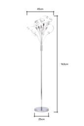 BHS Lighting Lila Floor Lamp in Metallic Silver - thumbnail 5