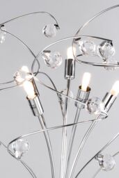 BHS Lighting Lila Floor Lamp in Metallic Silver - thumbnail 3