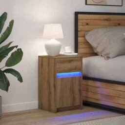 Berkfield Home Bedside Cabinet Artisan oak 38 x 34 x 61 cm Particle board in Brown - thumbnail 4