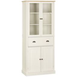 Wyld Haus Cream White 5 Tier Kitchen Pantry Cupboard Adjustable Shelves Drawer - thumbnail 2