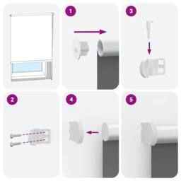Berkfield Home Roller Blind Blackout Grey 120x210 cm Fabric Width 116.6 cm Polyester - thumbnail 6