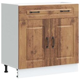 Berkfield Home Kitchen Base Cabinet Kalmar Old Wood Engineered Wood in Brown - thumbnail 2