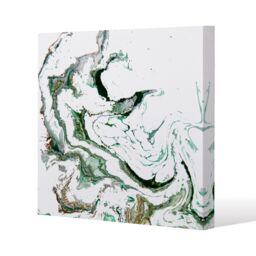 Benjamin Tate Design Green Marble (Canvas Print) / 77 x 77 x 4cm in Natural - Size: 77 x 77 x 4 cm - thumbnail 1